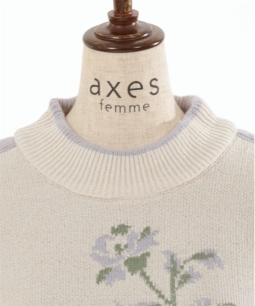axes femme（アクシーズファム）の「オーナメントＪＱモールニット（ニット/セーター・レディース・キナリ/グレー・FREE）」の22枚目の写真