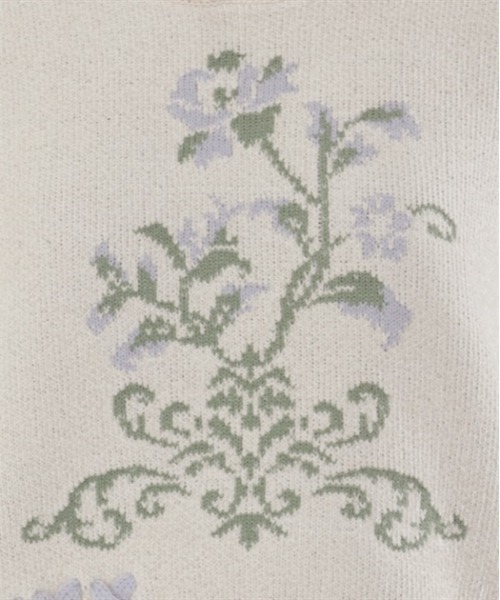 axes femme（アクシーズファム）の「オーナメントＪＱモールニット（ニット/セーター・レディース・キナリ/グレー・FREE）」の3枚目の写真