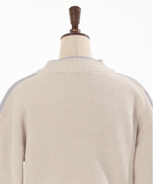 axes femme（アクシーズファム）の「オーナメントＪＱモールニット（ニット/セーター・レディース・キナリ/グレー・FREE）」の4枚目の写真