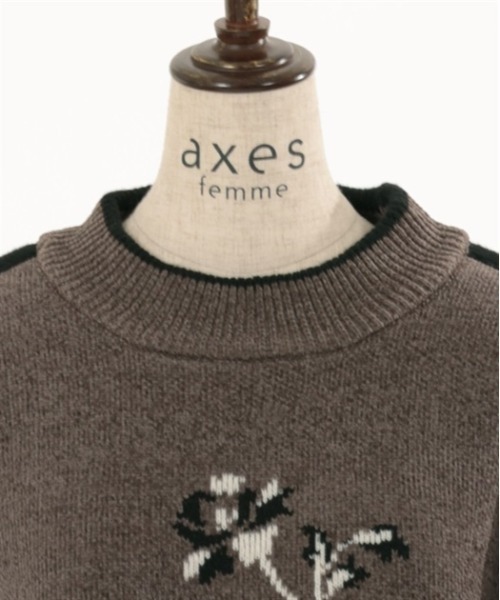 axes femme（アクシーズファム）の「オーナメントＪＱモールニット（ニット/セーター・レディース・キナリ/グレー・FREE）」の11枚目の写真