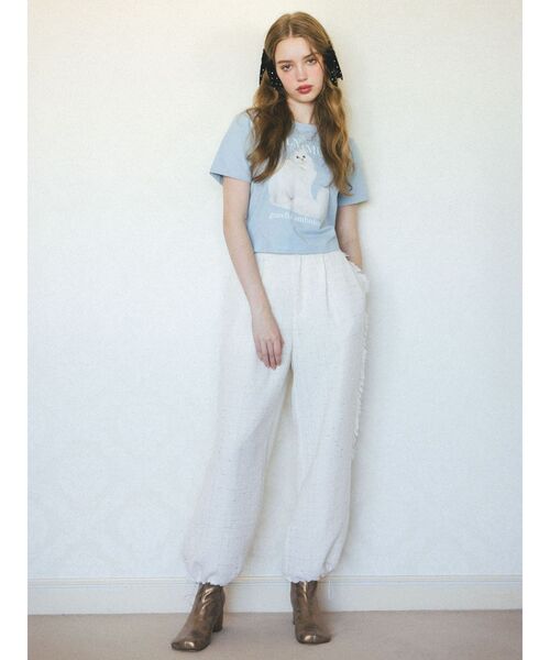 CALNAMUR（カルナムール）の「キラキラツイードカーゴパンツ（カーゴ  