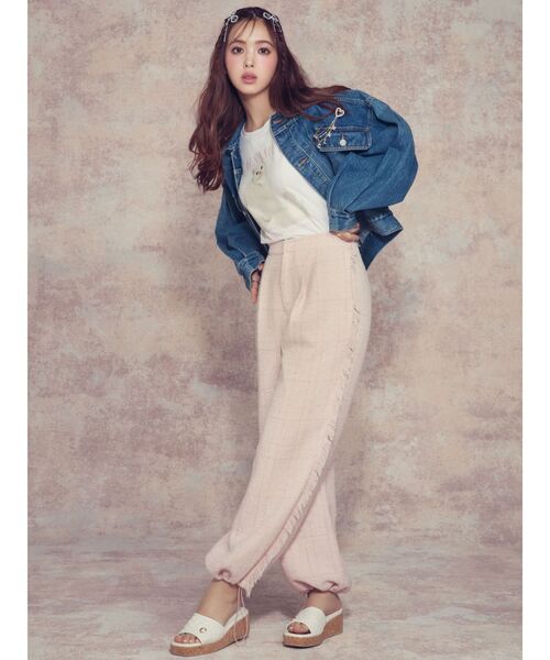 CALNAMUR（カルナムール）の「キラキラツイードカーゴパンツ（カーゴ  