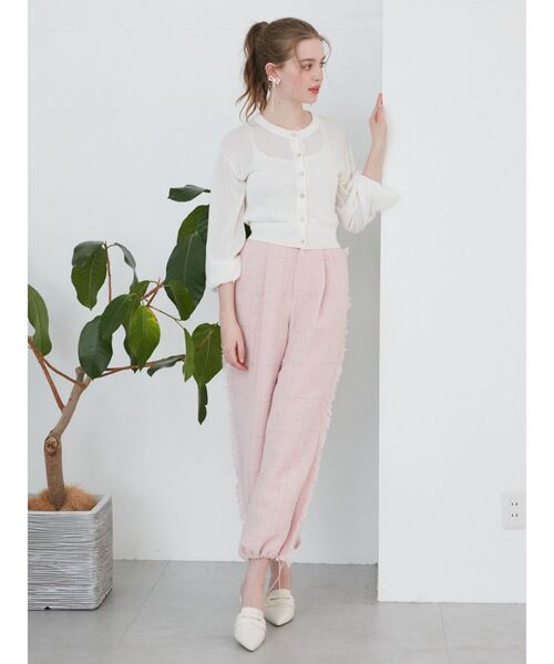 CALNAMUR（カルナムール）の「キラキラツイードカーゴパンツ（カーゴ  