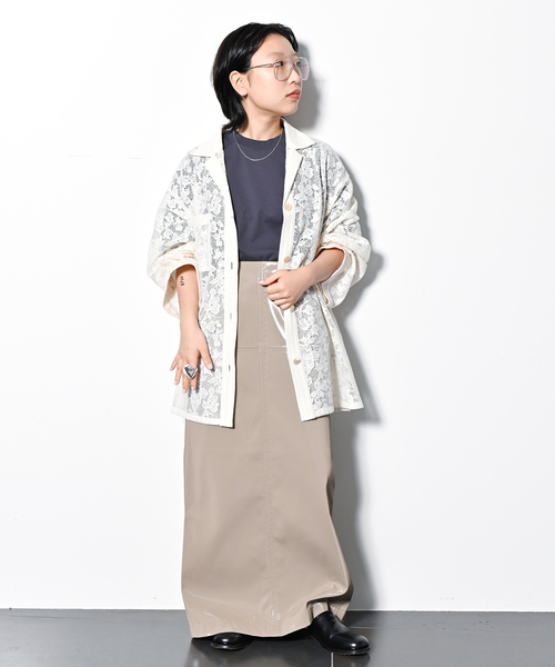 ENAMEL FAUX LEATHER スカート CITYSHOP（シティーショップ）の「ENAMEL FAUX LEATHER スカート