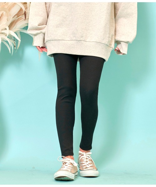 anap mimpi（アナップミンピ）の「リブ シンプル ベーシック レギンス（レギンス/スパッツ・レディース・ブラック/ライトグレー・FREE）」の12枚目の写真