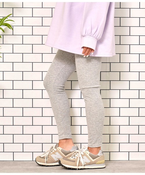 anap mimpi（アナップミンピ）の「リブ シンプル ベーシック レギンス（レギンス/スパッツ・レディース・ブラック/ライトグレー・FREE）」の19枚目の写真