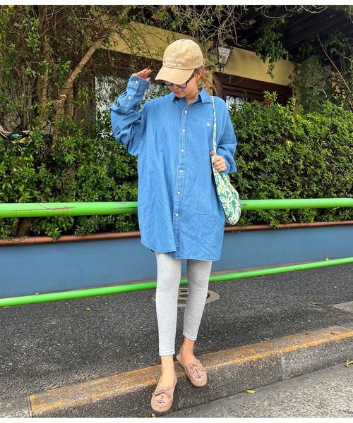 anap mimpi（アナップミンピ）の「リブ シンプル ベーシック レギンス（レギンス/スパッツ・レディース・ブラック/ライトグレー・FREE）」の9枚目の写真