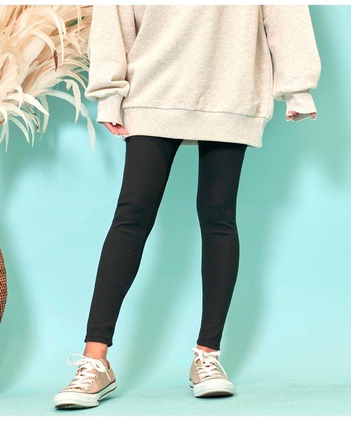 anap mimpi（アナップミンピ）の「リブ シンプル ベーシック レギンス（レギンス/スパッツ・レディース・ブラック/ライトグレー・FREE）」の4枚目の写真