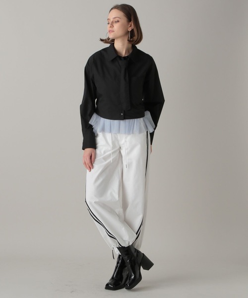 FOREVER 21（フォーエバー トゥエンティーワン）の「【2024SS】ネクタイ付きクロップドシャツ（シャツ/ブラウス・レディース・オフホワイト/ブラック/ライトブルー・FREE）」の17枚目の写真