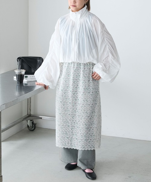 ◆YONFA◆ スモークシアーブルゾンIvory YONFA / スモークシアーブルゾン (ivory)