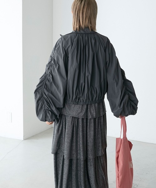 forksy.(フォルクシー)の「【forksy.】シアーナイロンシャーリングクロップドブルゾン(ナイロンジャケット・レディース・ミント/チャコール/オフホワイト・FREE)」の13枚目の写真