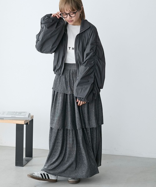 forksy.(フォルクシー)の「【forksy.】シアーナイロンシャーリングクロップドブルゾン(ナイロンジャケット・レディース・ミント/チャコール/オフホワイト・FREE)」の17枚目の写真