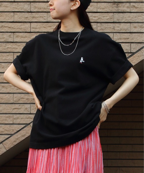 CHUMS(チャムス)の「CHUMS/チャムス オーバーサイズ ブービー ピケTシャツ OVERSIZED BOOBY PIQUE T-SHIRT(Tシャツ/カットソー・メンズ・ブラック/ホワイト/ネイビー・M/S/L)」の1枚目の写真