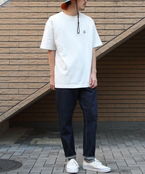 CHUMS(チャムス)の「CHUMS/チャムス オーバーサイズ ブービー ピケTシャツ OVERSIZED BOOBY PIQUE T-SHIRT(Tシャツ/カットソー・メンズ・ブラック/ホワイト/ネイビー・M/S/L)」の14枚目の写真