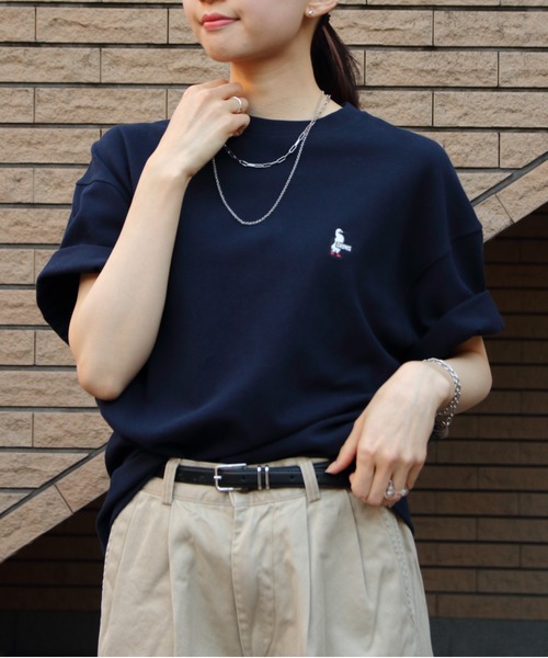 CHUMS(チャムス)の「CHUMS/チャムス オーバーサイズ ブービー ピケTシャツ OVERSIZED BOOBY PIQUE T-SHIRT(Tシャツ/カットソー・メンズ・ブラック/ホワイト/ネイビー・M/S/L)」の4枚目の写真