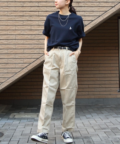 CHUMS(チャムス)の「CHUMS/チャムス オーバーサイズ ブービー ピケTシャツ OVERSIZED BOOBY PIQUE T-SHIRT(Tシャツ/カットソー・メンズ・ブラック/ホワイト/ネイビー・M/S/L)」の5枚目の写真