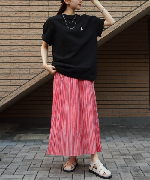 CHUMS(チャムス)の「CHUMS/チャムス オーバーサイズ ブービー ピケTシャツ OVERSIZED BOOBY PIQUE T-SHIRT(Tシャツ/カットソー・メンズ・ブラック/ホワイト/ネイビー・M/S/L)」の10枚目の写真