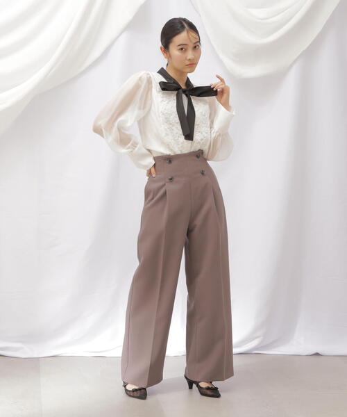 JILL by JILL STUART（ジルバイジルスチュアート）の「◇フロントレースタイブラウス（シャツ/ブラウス・レディース・ホワイト/ホワイト系その他・FREE）」の8枚目の写真