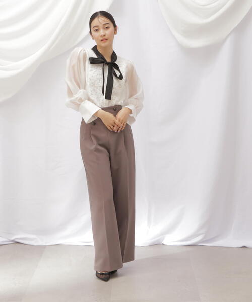 JILL by JILL STUART（ジルバイジルスチュアート）の「◇フロントレースタイブラウス（シャツ/ブラウス・レディース・ホワイト/ホワイト系その他・FREE）」の9枚目の写真