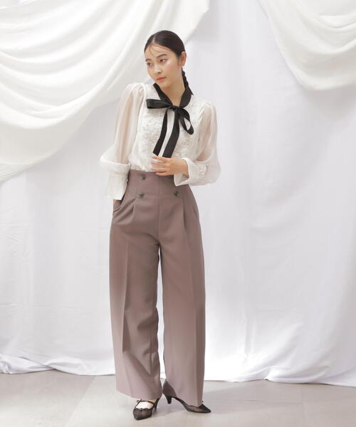 JILL by JILL STUART（ジルバイジルスチュアート）の「◇フロントレースタイブラウス（シャツ/ブラウス・レディース・ホワイト/ホワイト系その他・FREE）」の10枚目の写真