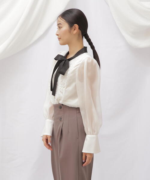 JILL by JILL STUART（ジルバイジルスチュアート）の「◇フロントレースタイブラウス（シャツ/ブラウス・レディース・ホワイト/ホワイト系その他・FREE）」の11枚目の写真