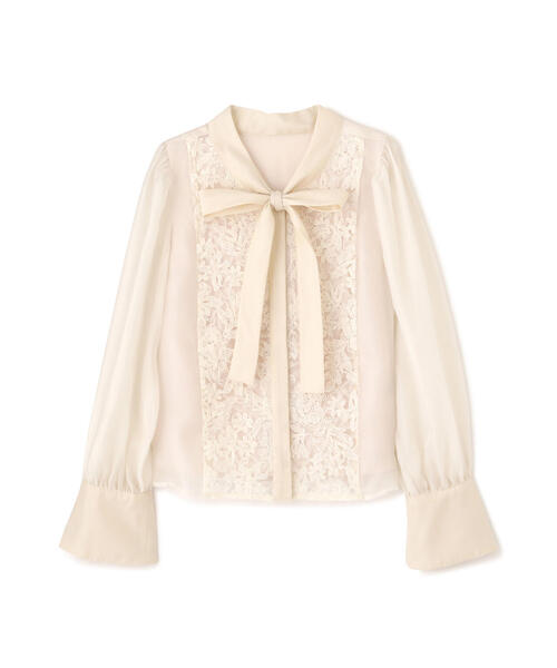 JILL by JILL STUART（ジルバイジルスチュアート）の「◇フロントレースタイブラウス（シャツ/ブラウス・レディース・ホワイト/ホワイト系その他・FREE）」の7枚目の写真