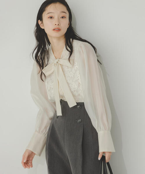 JILL by JILL STUART（ジルバイジルスチュアート）の「◇フロントレースタイブラウス（シャツ/ブラウス・レディース・ホワイト/ホワイト系その他・FREE）」の15枚目の写真