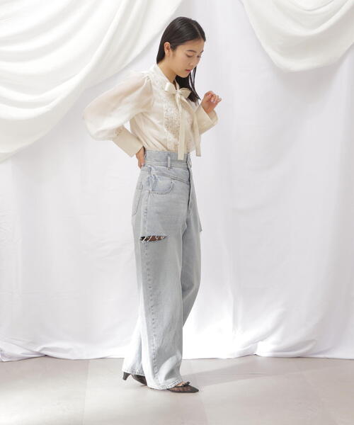 JILL by JILL STUART（ジルバイジルスチュアート）の「◇フロントレースタイブラウス（シャツ/ブラウス・レディース・ホワイト/ホワイト系その他・FREE）」の20枚目の写真