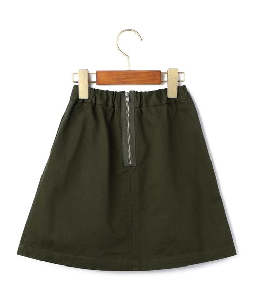 green label relaxing(グリーンレーベルリラクシング)の「Aライン ジップスカート◆(スカート・キッズ・ベージュ/オリーブ・135/105/115/125)」の7枚目の写真
