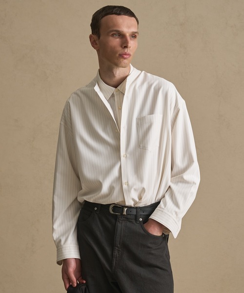 コンフォートリラックスバンドカラーシャツ（シャツ/ブラウス