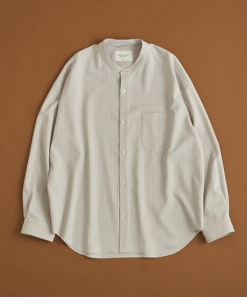 新品！パブリックトウキョウ バンドカラーシャツ L相当 クラスバンドカラーシャツ(FREE DARK GREY): : ウィメンズ｜PUBLIC
