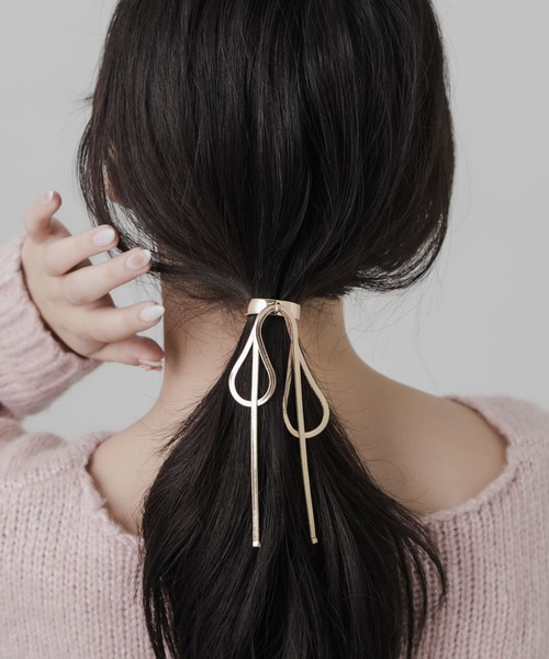 SMELLY（スメリー）の「スネークチェーンリボンヘアカフセット（その他ヘアアクセサリー・レディース・シルバー/ゴールド・-）」の6枚目の写真