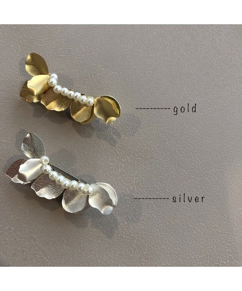 tone(トーン)の「【S.coeuf】メタルフラワーとパールのブローチ(MA)(ブローチ/コサージュ・レディース・ゴールド/シルバー・FREE)」の20枚目の写真