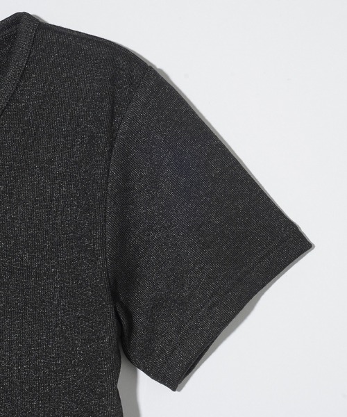 X-girl(エックスガール)の「HENLEY NECK S/S TOP(Tシャツ/カットソー・レディース・ブルー/ブラック/ホワイト・S/M)」の6枚目の写真