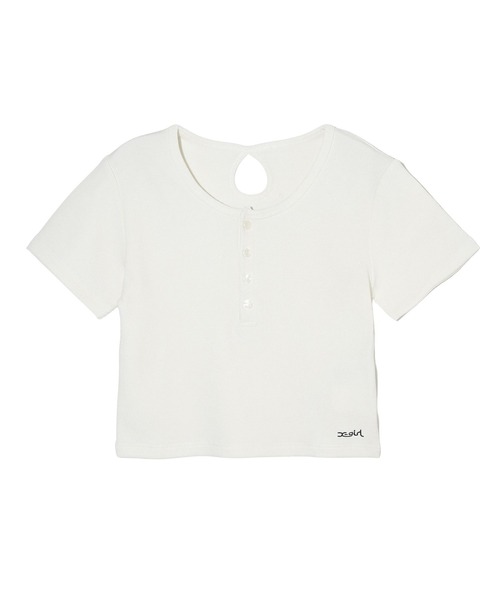 X-girl(エックスガール)の「HENLEY NECK S/S TOP(Tシャツ/カットソー・レディース・ブルー/ブラック/ホワイト・S/M)」の17枚目の写真