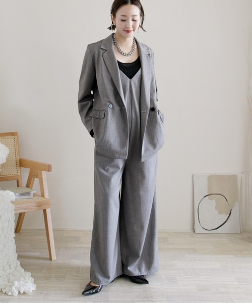 ECRIRE（エクリール）の「【ECRIRE by 陽】オーバーサイズダブルジャケット【セットアップ対応】（テーラードジャケット・レディース・ブラック/グレー/ベージュ・M）」の16枚目の写真