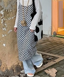 SHEENA | チェッカーフラッグシアーキャミワンピース(ワンピース)