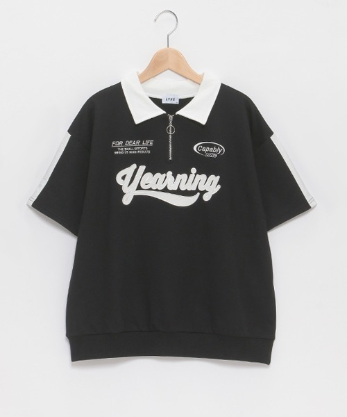 セール】【LTXC】ハーフZIPルーズ半T（Tシャツ/カットソー