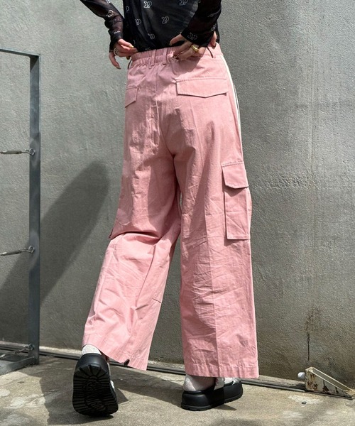 パンツ THE LATEST Trousers notch.｜[高身長さんサイズ有]サイドラインワイドトラックパンツ