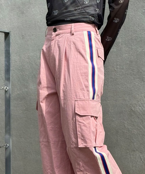CIAOPANIC（チャオパニック）の「サイドライントラックカーゴパンツ（カーゴパンツ・レディース・ピンク/カーキ・FREE）」の10枚目の写真