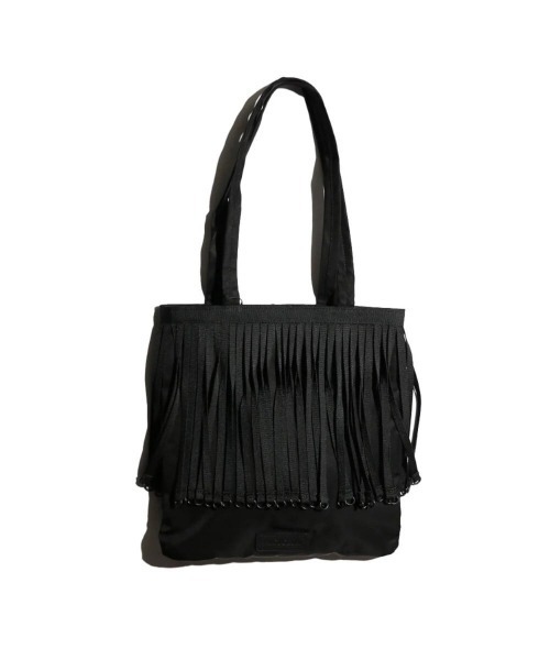 BAICYCLON by Bagjack(バイシクロン バイ バグジャック)の「【BAICYCLON】TAPE FRINGE BAG (SMALL) BCL-63(ハンドバッグ・メンズ・ブラック・FREE)」の1枚目の写真