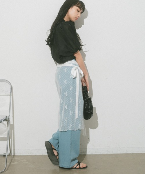 VANNIE U（ヴァニーユー）の「シアーふくりブラウス（シャツ/ブラウス・レディース・ピンク/アイボリー/ブラック・FREE）」の15枚目の写真