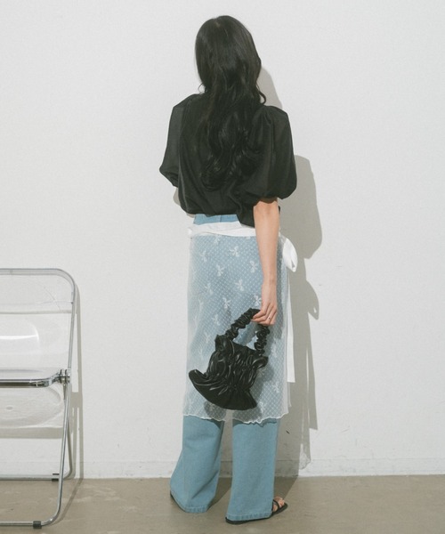 VANNIE U（ヴァニーユー）の「シアーふくりブラウス（シャツ/ブラウス・レディース・ピンク/アイボリー/ブラック・FREE）」の16枚目の写真