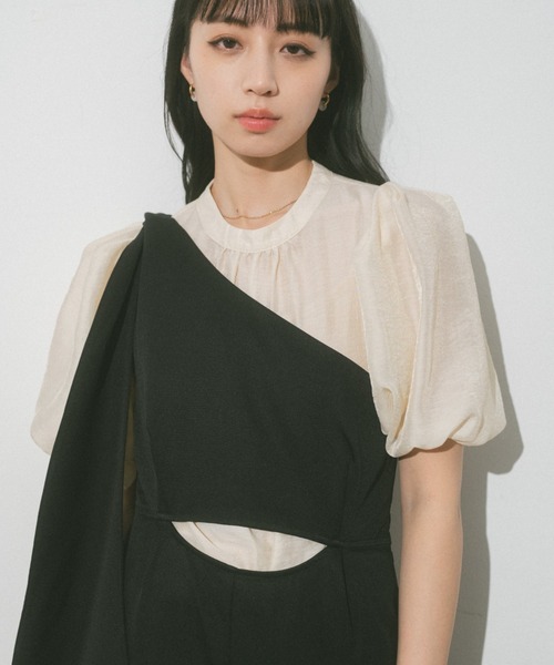 VANNIE U（ヴァニーユー）の「シアーふくりブラウス（シャツ/ブラウス・レディース・ピンク/アイボリー/ブラック・FREE）」の17枚目の写真