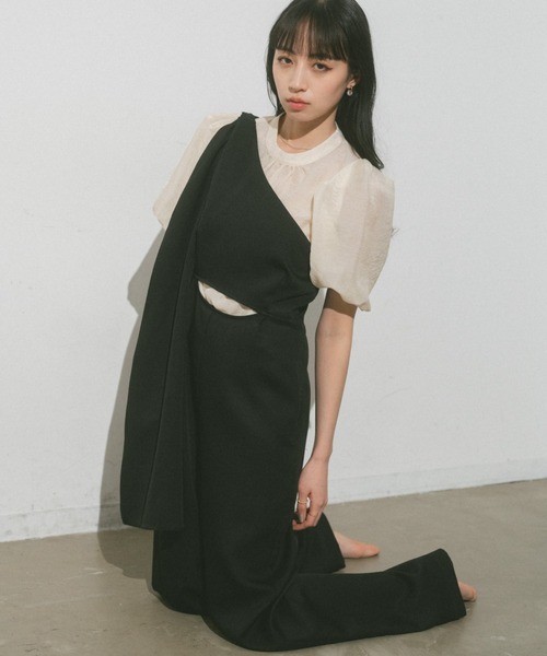 VANNIE U（ヴァニーユー）の「シアーふくりブラウス（シャツ/ブラウス・レディース・ピンク/アイボリー/ブラック・FREE）」の18枚目の写真