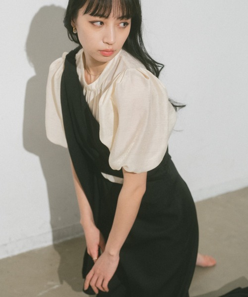 VANNIE U（ヴァニーユー）の「シアーふくりブラウス（シャツ/ブラウス・レディース・ピンク/アイボリー/ブラック・FREE）」の11枚目の写真