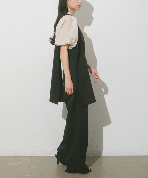 VANNIE U（ヴァニーユー）の「シアーふくりブラウス（シャツ/ブラウス・レディース・ピンク/アイボリー/ブラック・FREE）」の5枚目の写真