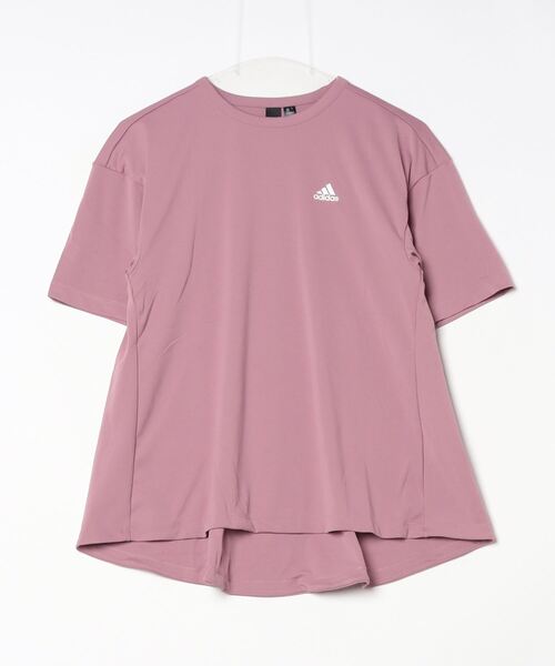 adidas(アディダス)の「アディダス adidas シーズナル ルーズフィット(Tシャツ/カットソー・レディース・オフホワイト/パープル/ブルーグレー・S/M/L/XL)」の3枚目の写真