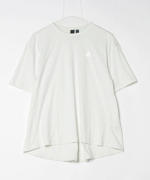 adidas(アディダス)の「アディダス adidas シーズナル ルーズフィット(Tシャツ/カットソー・レディース・オフホワイト/パープル/ブルーグレー・S/M/L/XL)」の1枚目の写真