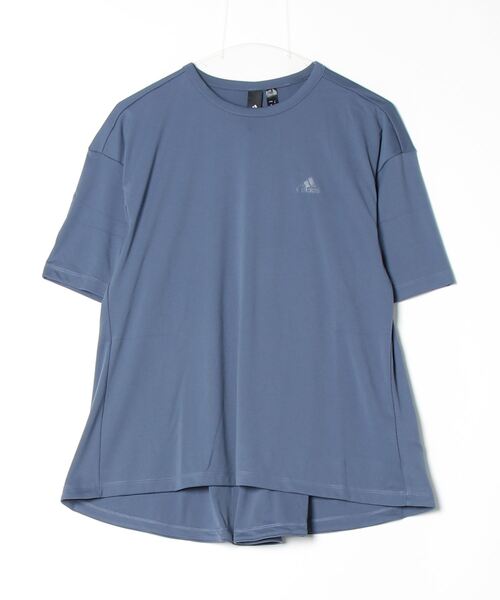 adidas(アディダス)の「アディダス adidas シーズナル ルーズフィット(Tシャツ/カットソー・レディース・オフホワイト/パープル/ブルーグレー・S/M/L/XL)」の2枚目の写真
